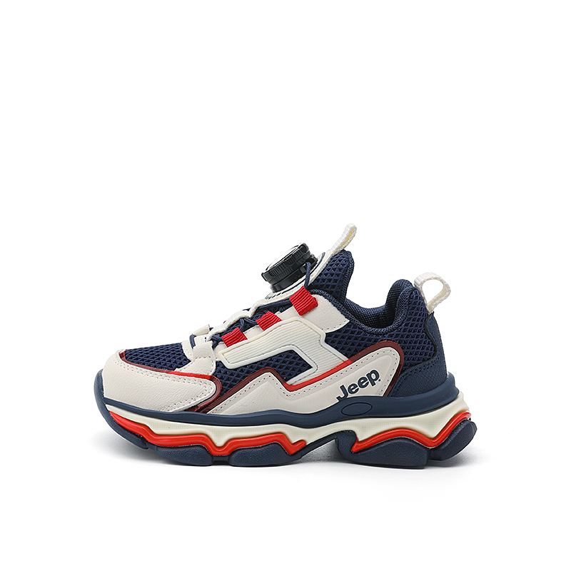 

Низкие детские беговые кроссовки темно-синие белые Kids' Jeep