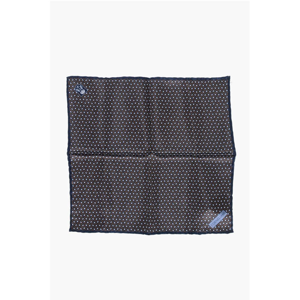 

Атласный платок-паше с узором пейсли Corneliani, мультиколор