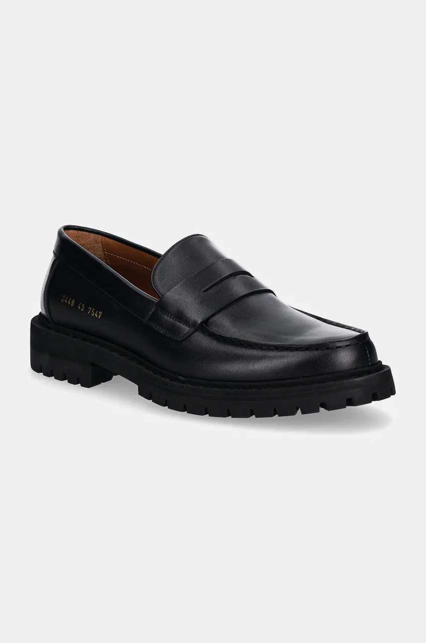 

Лоферы с кожаными мокасинами Tread Sole Common Projects, черный