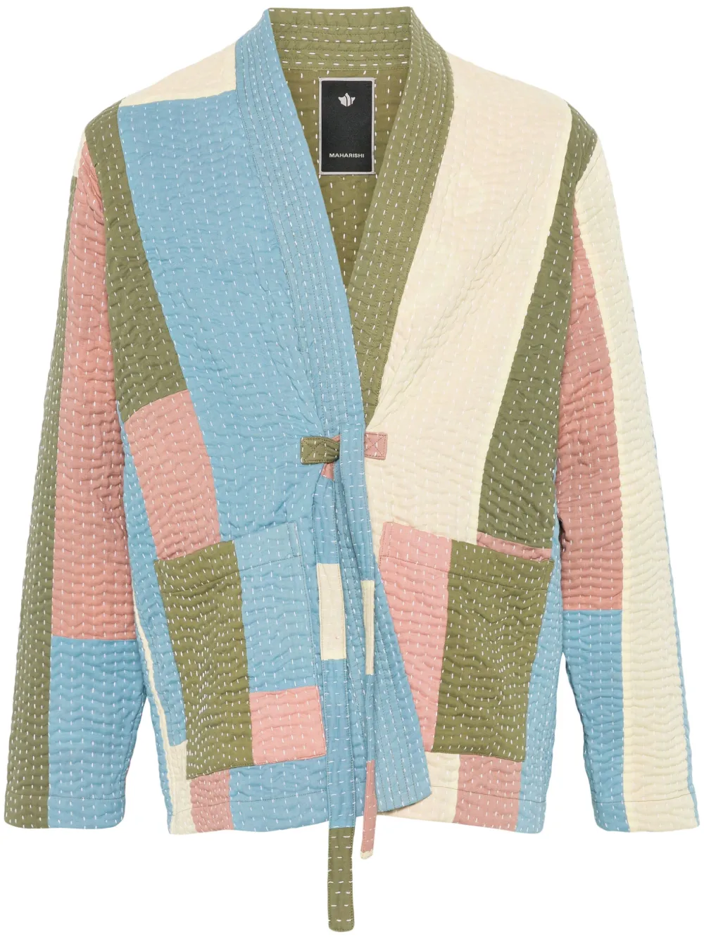 

Куртка-рубашка Patchwork Kimono Maharishi, синий