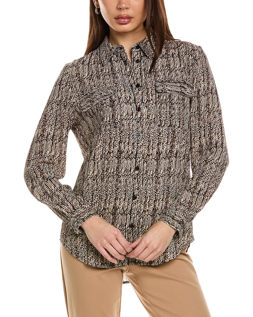 

Блуза Jones New York Slim Fit Utility, коричневый