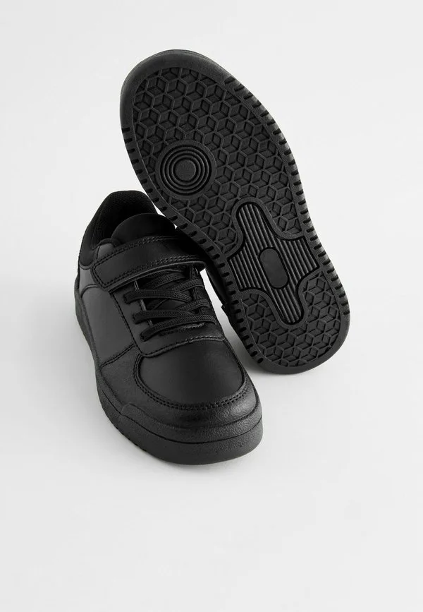 Кроссовки для школы с широкой колодкой и ремешком на липучке Next, Black — фото 3