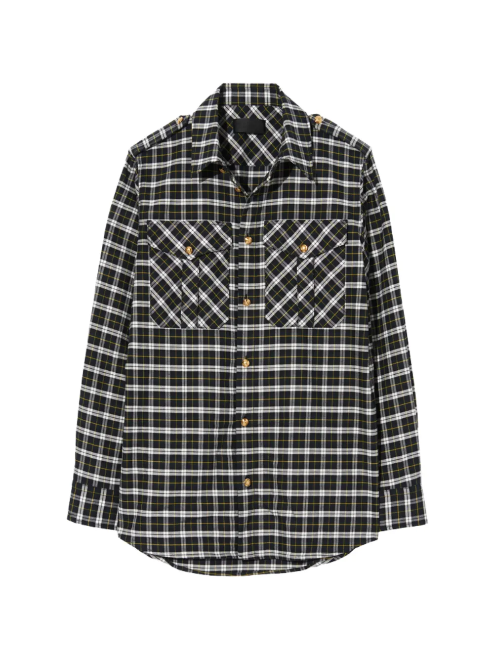 

Клетчатая рубашка на пуговицах Nili Lotan, черный