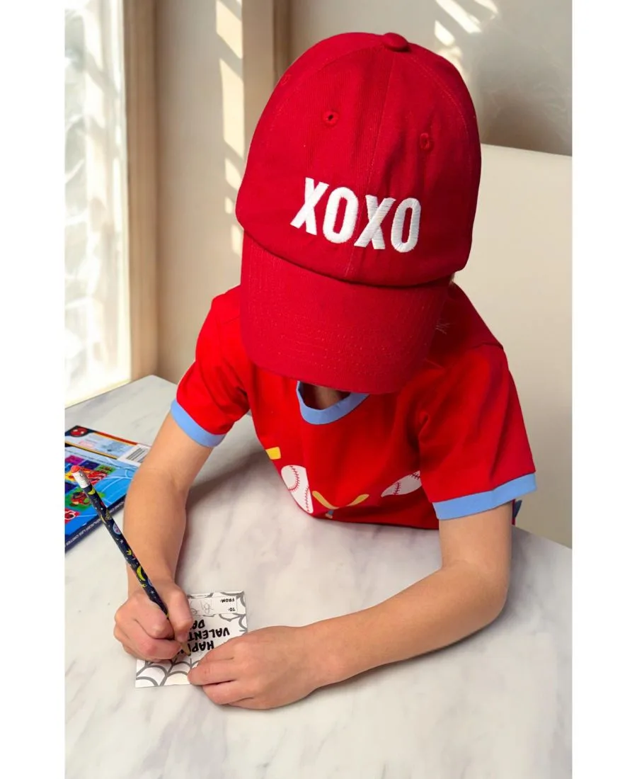 Детская бейсбольная футболка Baby Boys XO Bits & Bows, красный — фото 3