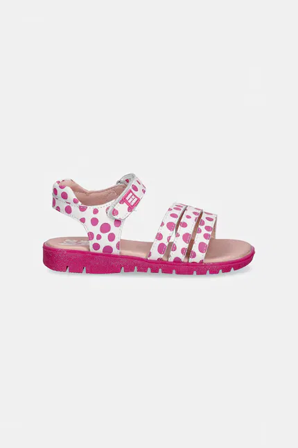 Сандалии кожаные с горошком Agatha Ruiz de la Prada, розовый — фото 2
