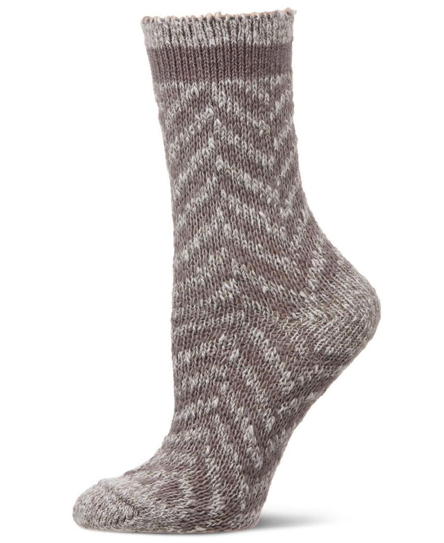 

Классические женские теплые и уютные носки с шевронным узором из хлопковой смеси MeMoi, Charcoal gray