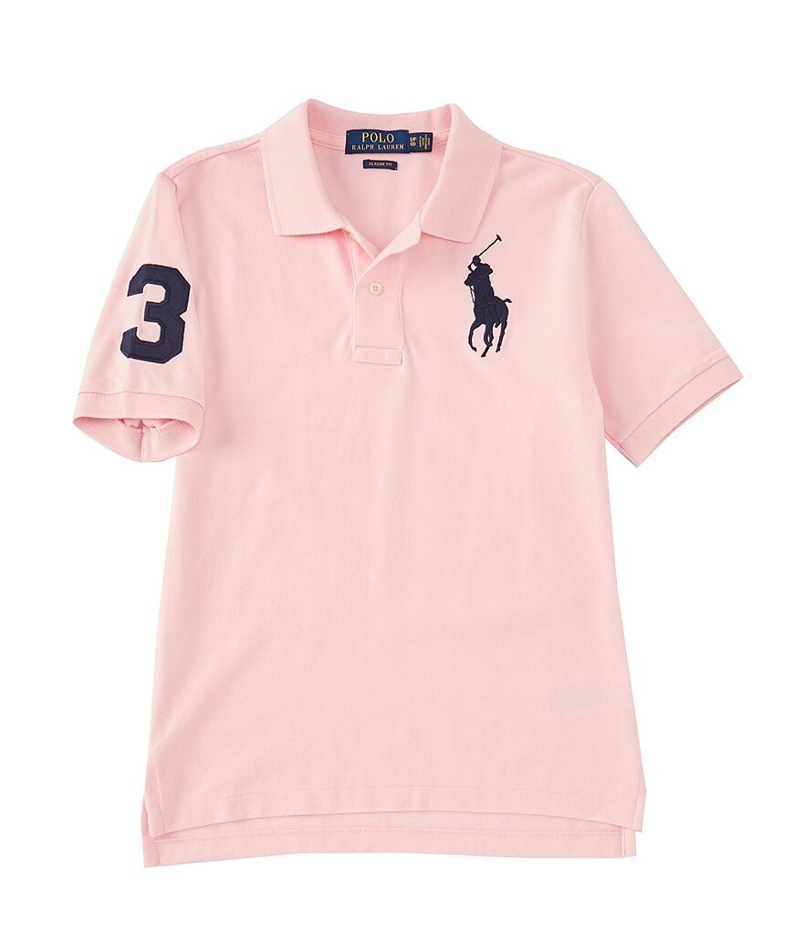 

Рубашка-поло Polo Ralph Lauren Big Boys 8-20 с короткими рукавами и классической сеткой Big Pony Player, розовый