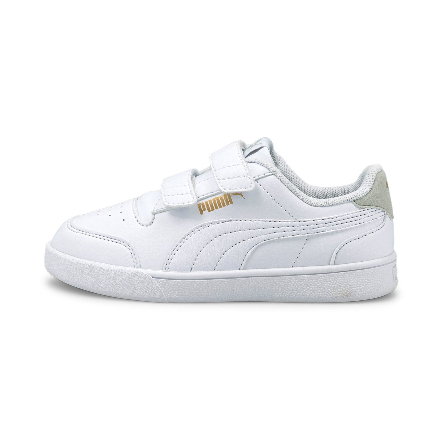 

Кроссовки PUMA Little Kids Shuffle, цвет White/White/Gray Violet/Team Gold