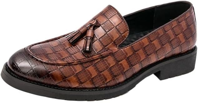 

Мужские классические кожаные лоферы Zestrelax, деловые мокасины, без шнурков, повседневные, удобные, для вечеринок и свадеб, коричневый