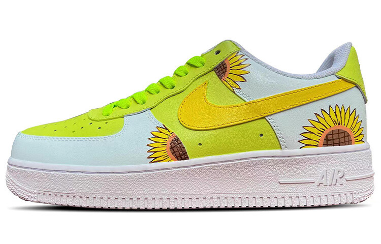 

Кроссовки для скейтбординга Air Force 1 женские с низким верхом желто-зеленые/синие Nike, Зеленый, Кроссовки для скейтбординга Air Force 1 женские с низким верхом желто-зеленые/синие Nike