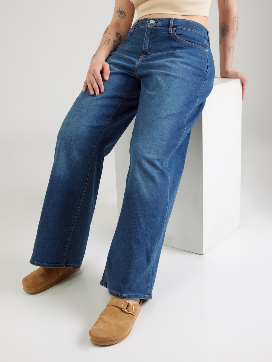 Джинсы с широкими штанинами Levi's Plus 318 Shaping Wide Leg Jeans, темно-синий — фото 3