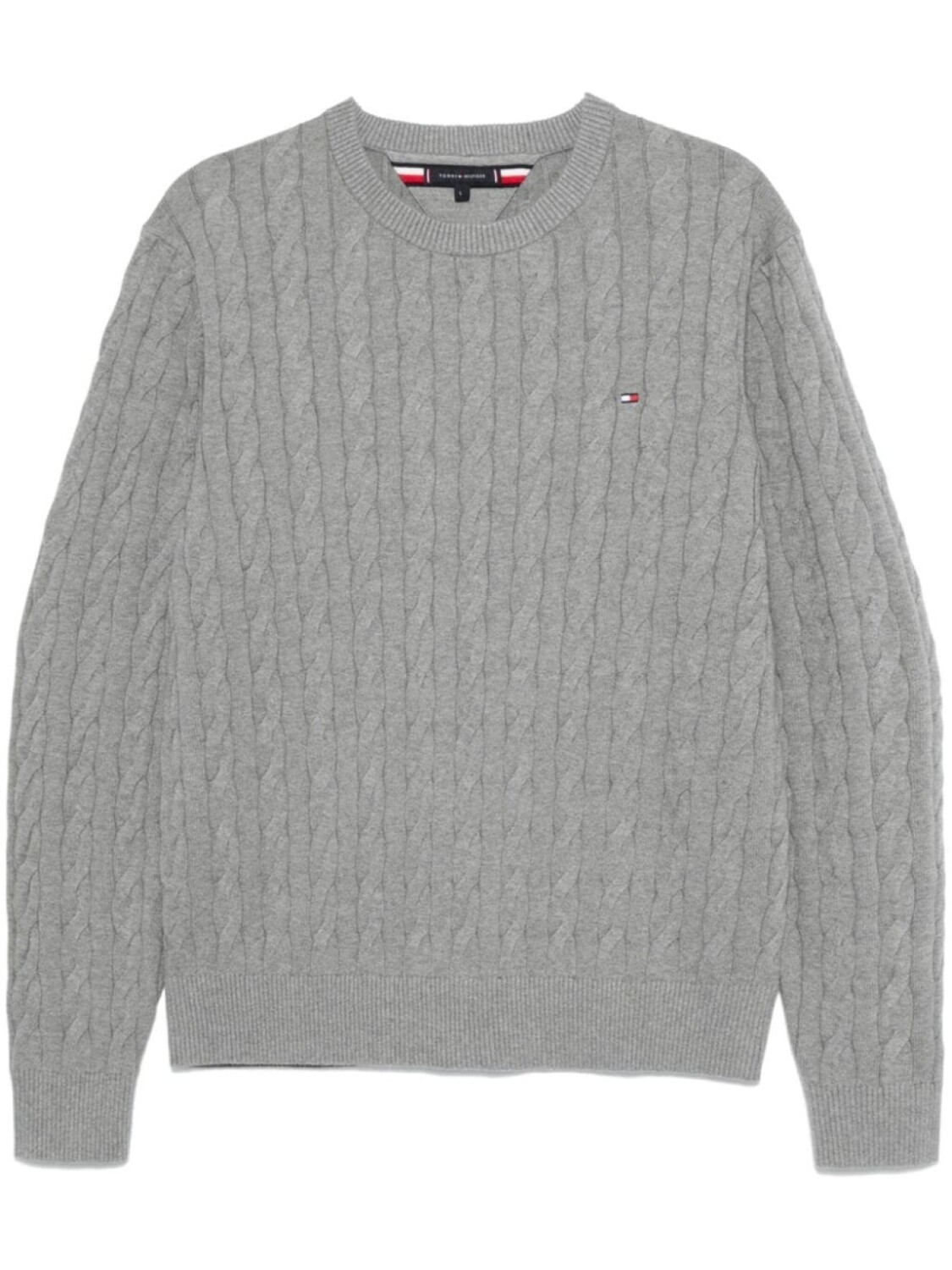 

Tommy Hilfiger свитер фактурной вязки с круглым вырезом, серый