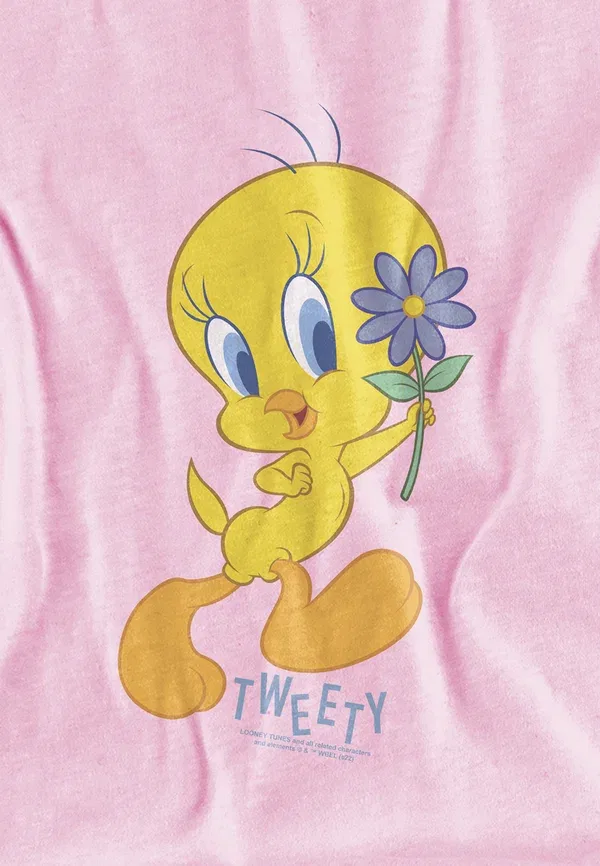 Футболка Looney Tunes Tweety Flower Print T-Shirt Cotton Soul, розовый — фото 3
