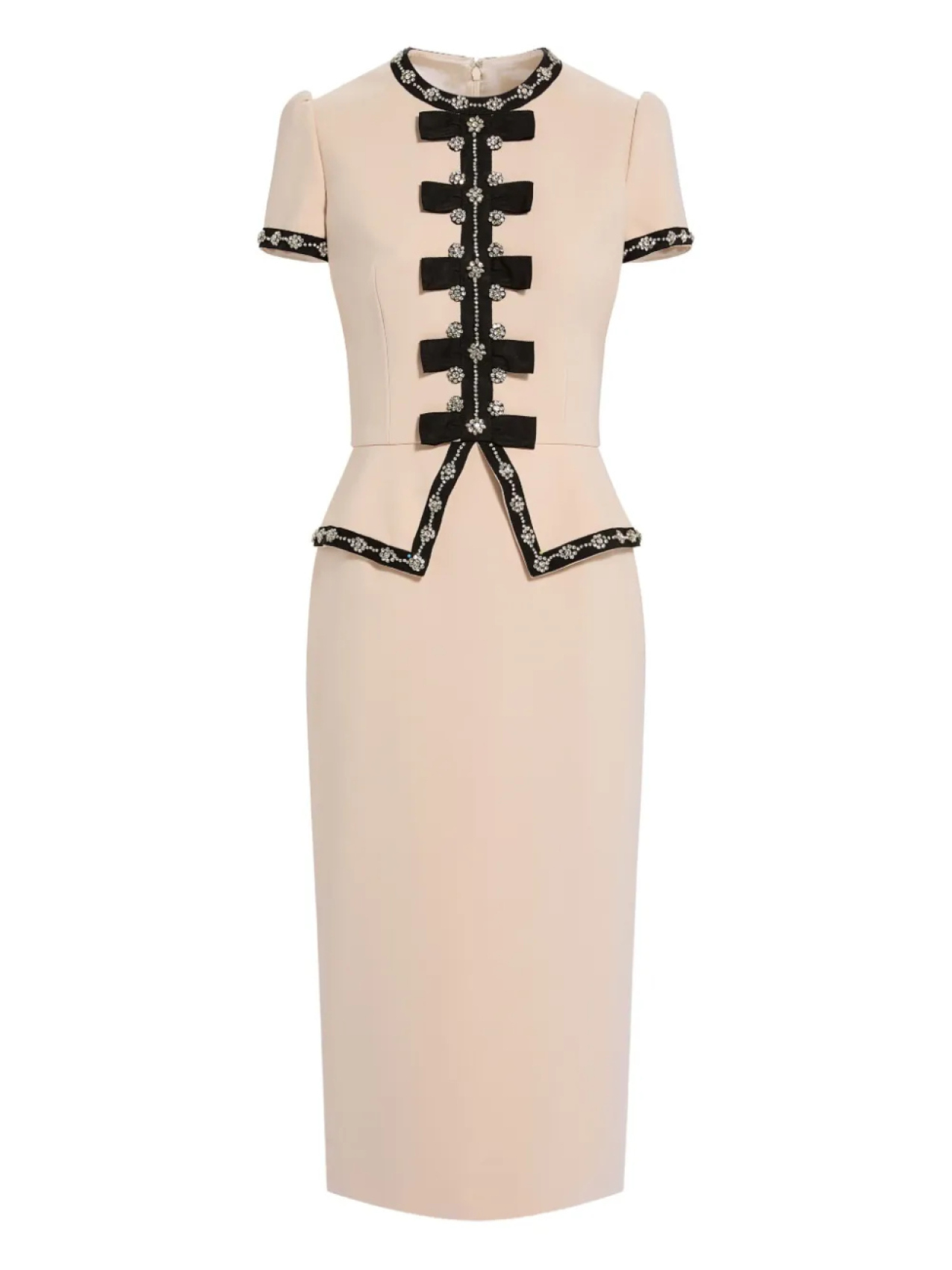 

Jenny Packham платье с баской, нейтральный
