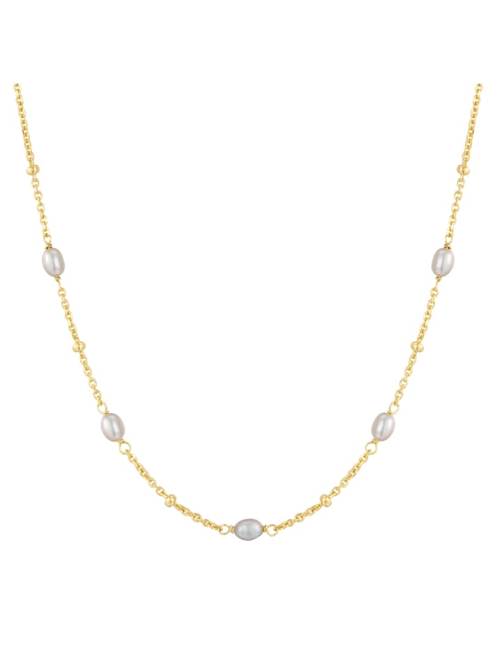 

Glanzstücke München Серебряное колье с культивированной пресноводной жемчужиной в оправе из желтого золота