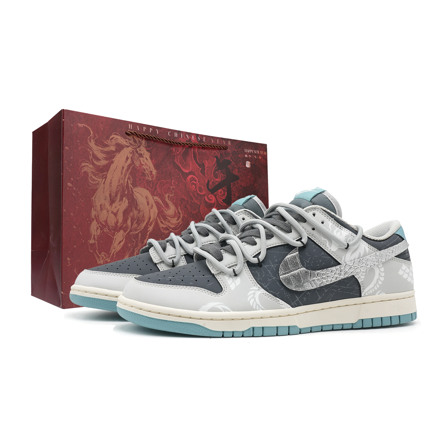 

Nike Кроссовки для скейтбординга Dunk Ryoma Spirit Abrasion Resistant Slip Resistant low top мужские, серый серебристый