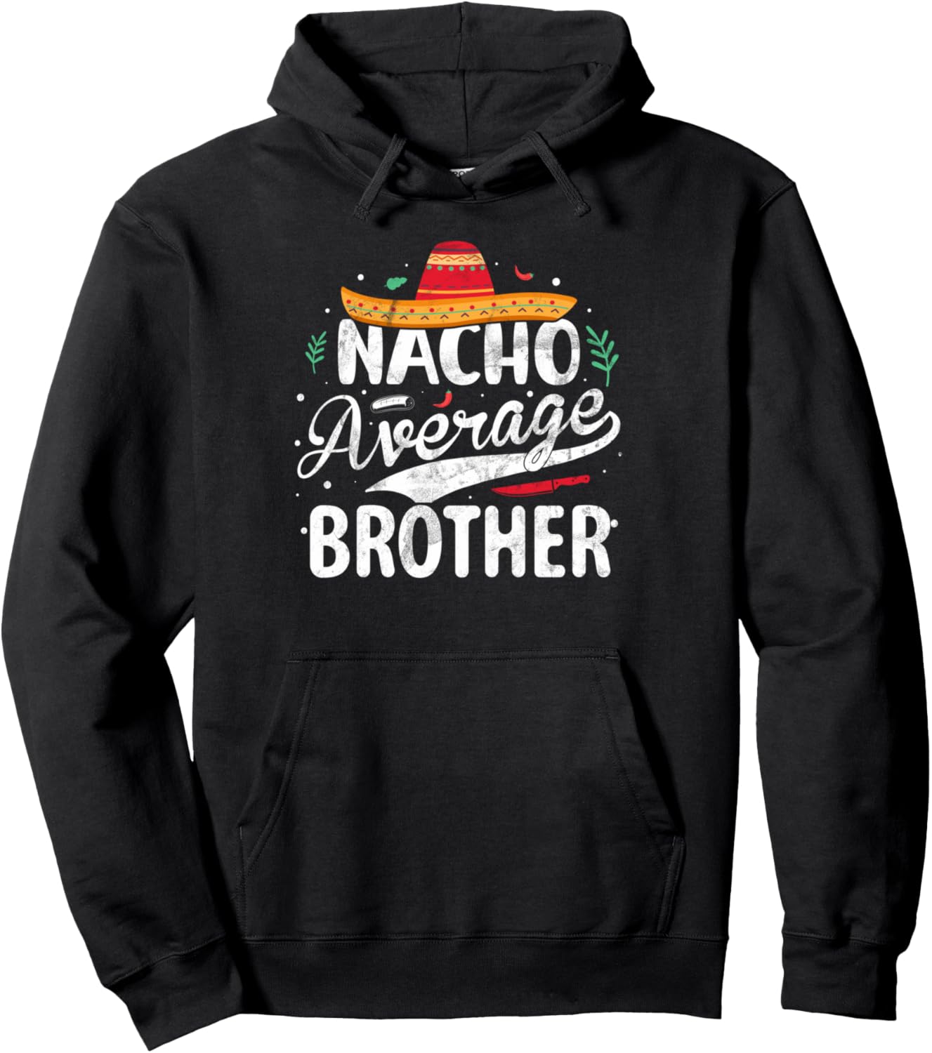 

Толстовка с надписью «Мексиканская Начо и Злые Братья» Brother Gifts, черный