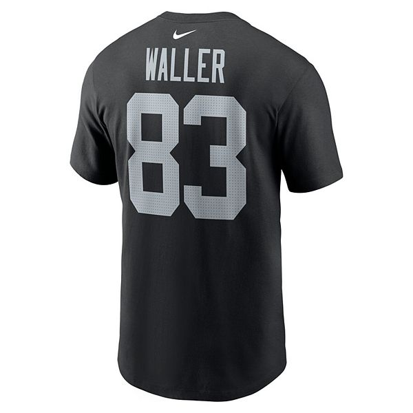 Футболка с именем и номером Darren Waller Las Vegas Raiders черная Nike — фото 4
