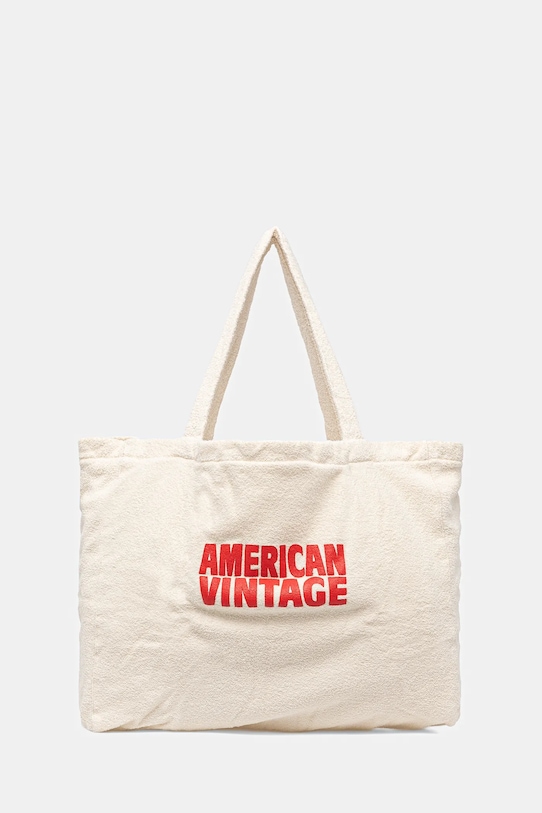 

Хлопковая сумка American Vintage, бежевый