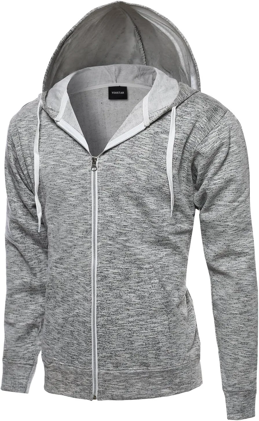 

Мужская базовая худи с длинными рукавами и карманом на молнии Youstar