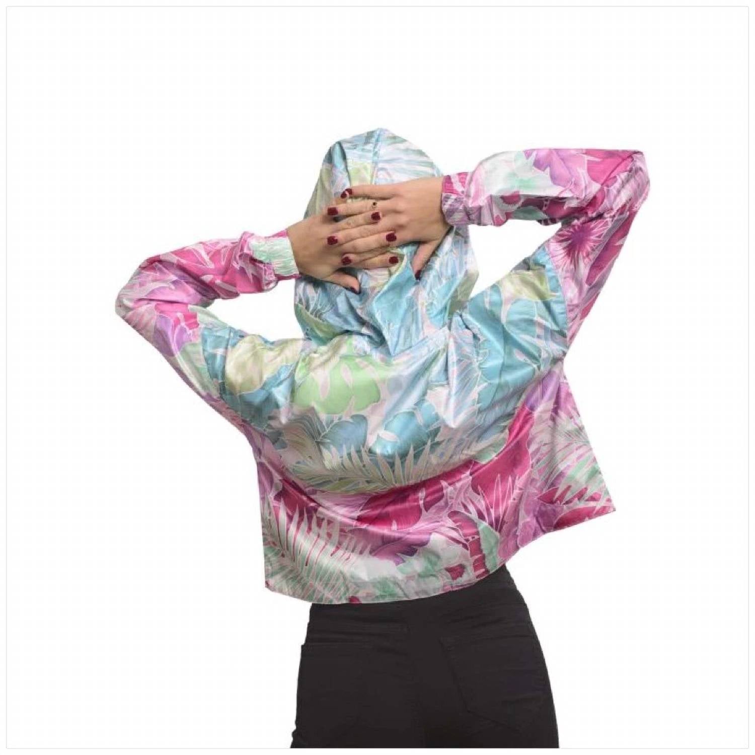 Женская укороченная куртка Windrunner с разноцветным цветочным принтом Nike, Multi Floral — фото 2