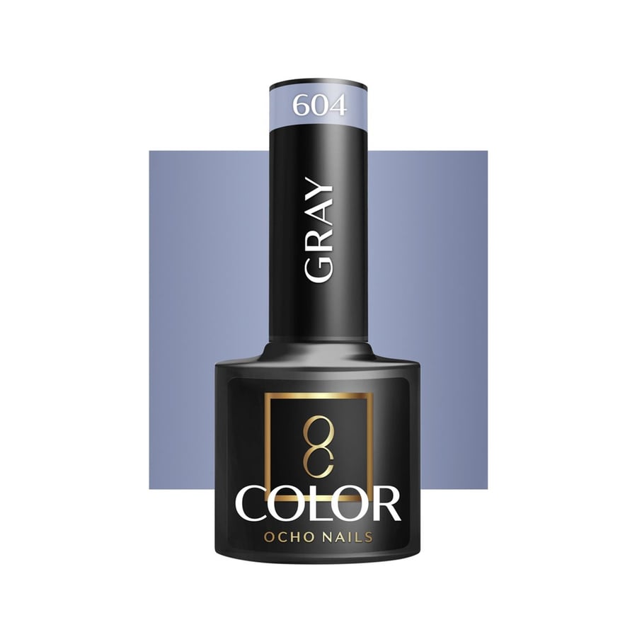 

OCHO NAILS Гибридный лак для ногтей серый 604 -5 г Active Shop