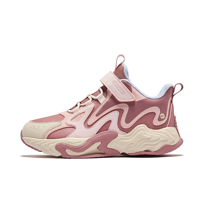 

ERKE KIDS Антискользящие и износостойкие утепленные низкие детские повседневные кроссовки pink kids'