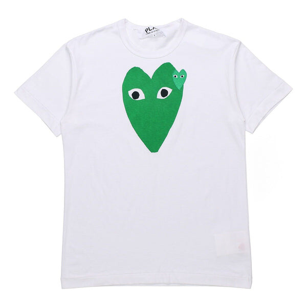 

Футболка greenheart shaped printing short sleeve white Comme Des Garcons Play, белый