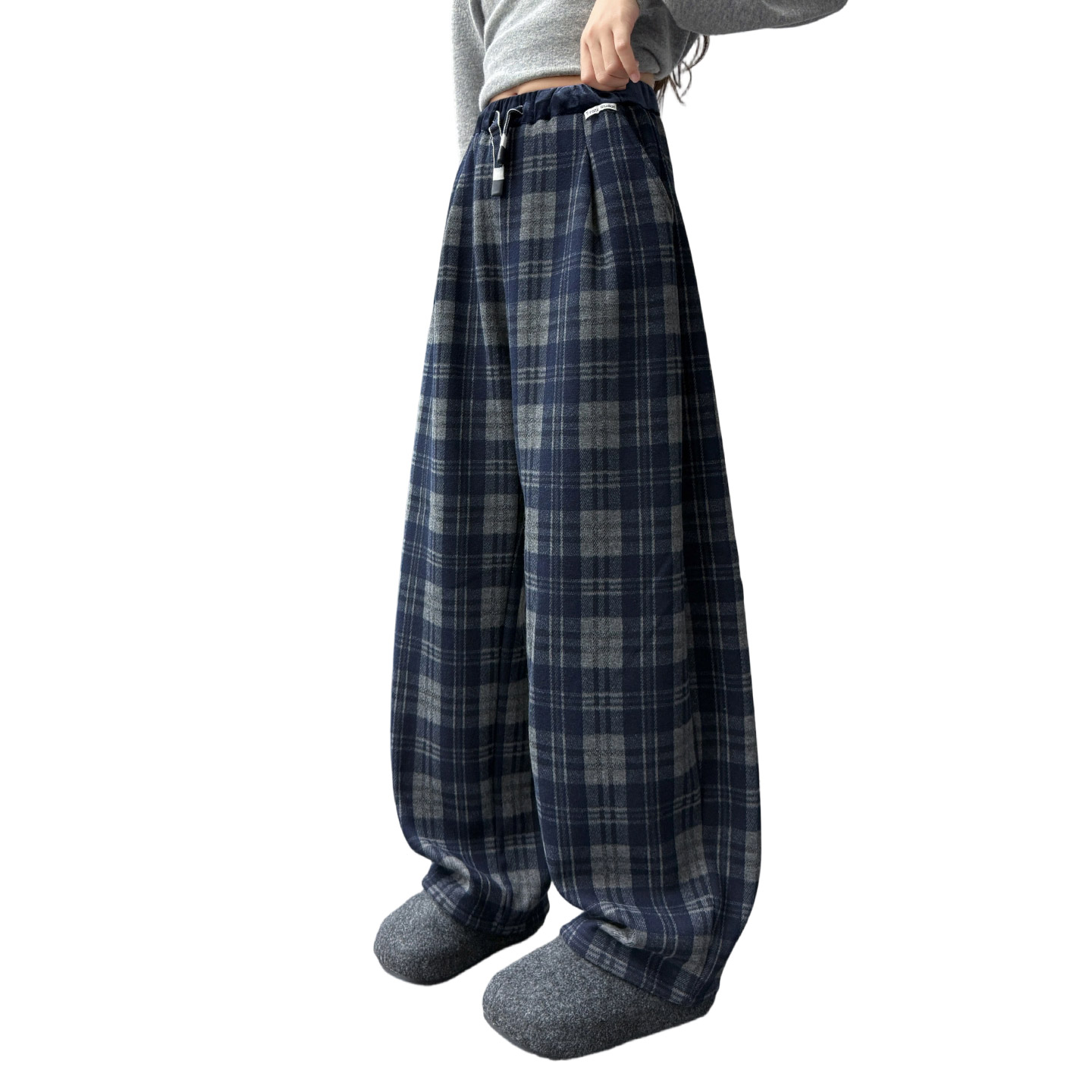 

Детские вязаные спортивные штаны осень-зима Disney, темно-синий