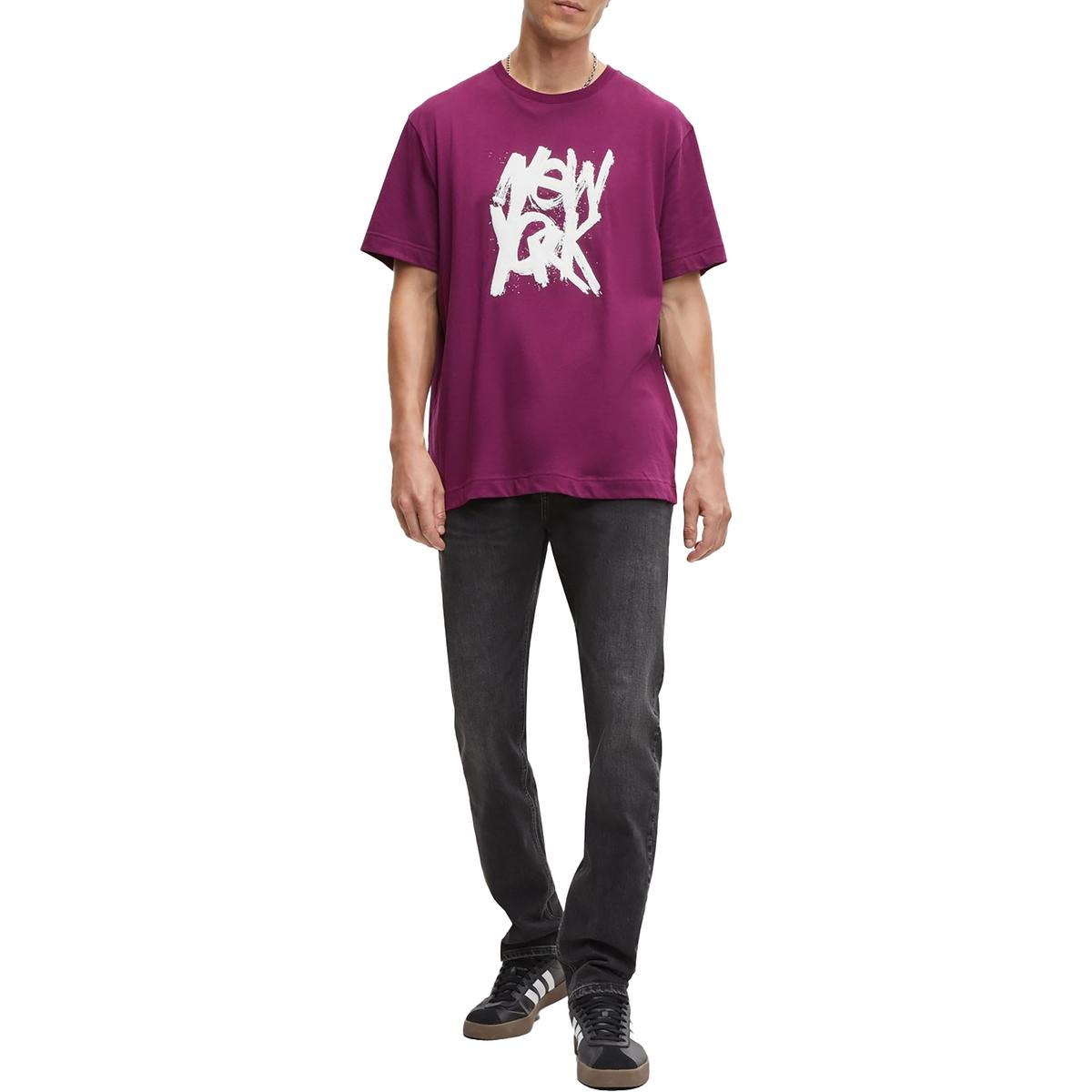 

Футболка New York Mens из хлопка с графическим принтом Mode of One, цвет acai berry