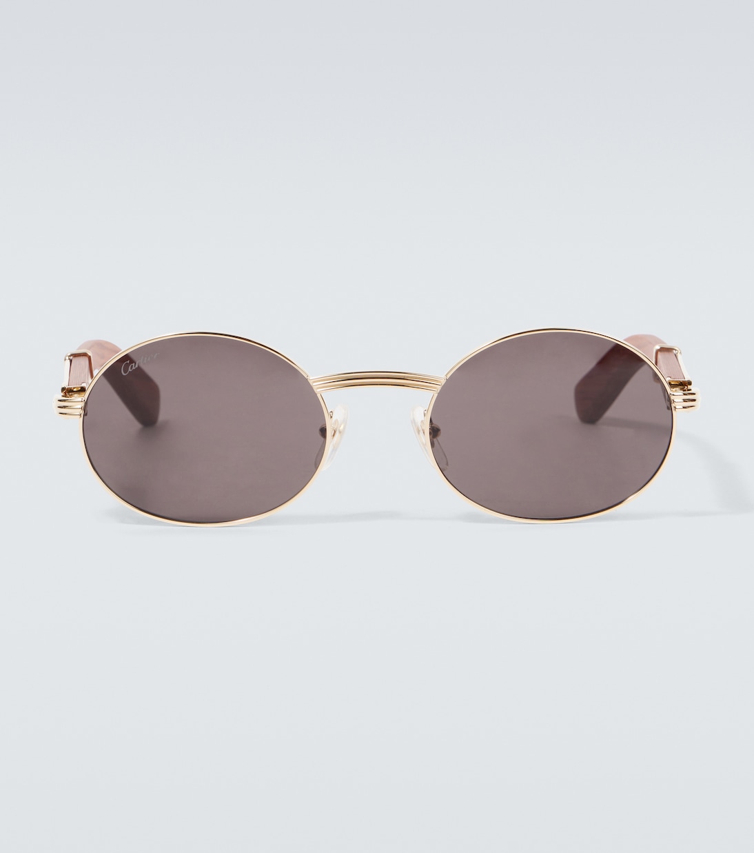 

Круглые солнцезащитные очки Cartier Eyewear Collection, Gold-Brown-Grey