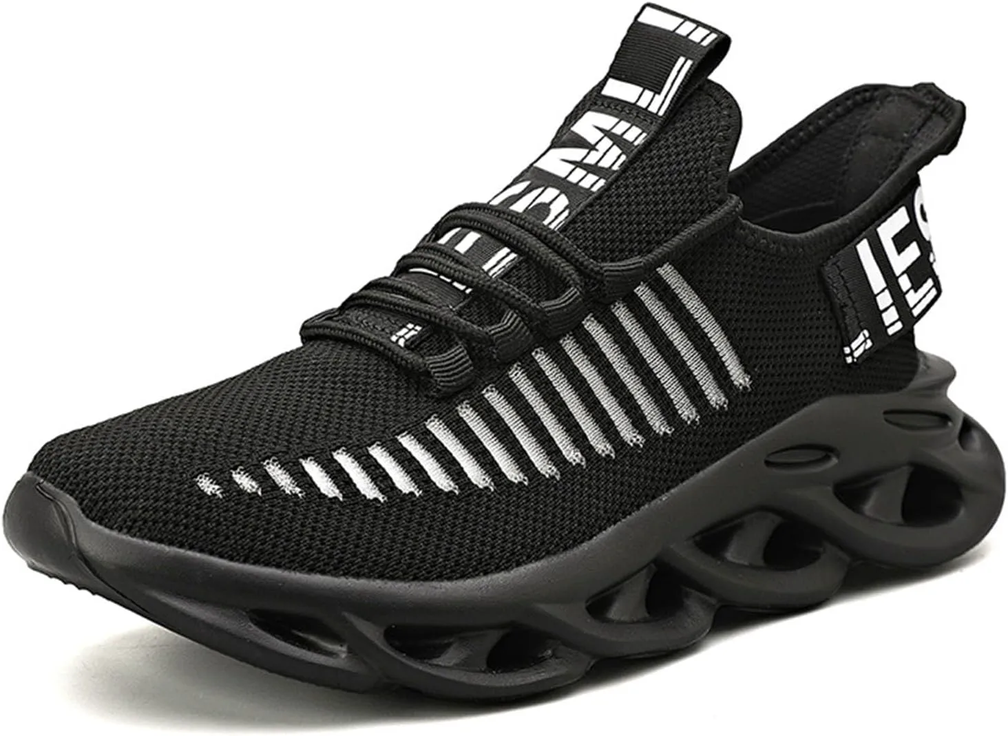 

Мужские прогулочные кроссовки, дышащие, ультралегкие, повседневные, для бега, спорта, тренажерного зала, модные кроссовки MissLetty, черный