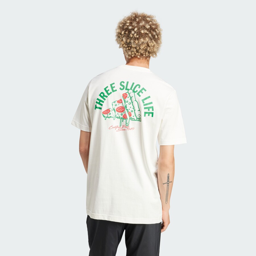 Рубашка для выступлений ADIDAS SPORTSWEAR Lounge Pizza Graphic, белый — фото 2