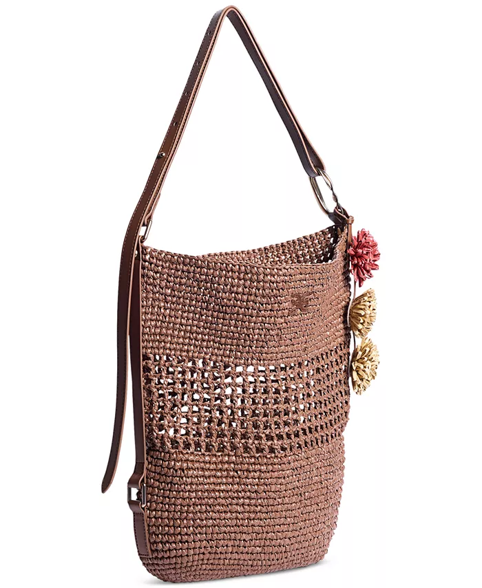 

Сумка-ведро Marcie Open Weave из рафии Sam Edelman, золотой