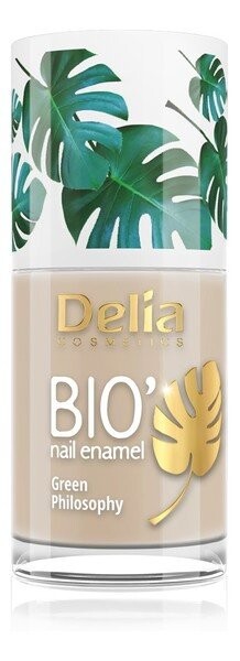 Delia Cosmetics, Bio Green Philosophy, лак для ногтей 607 Dark Beige, 11 мл