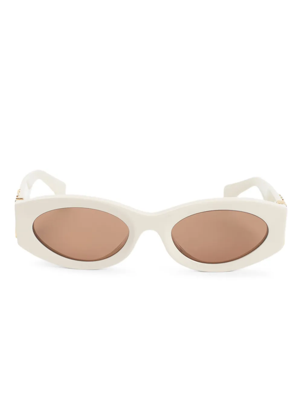 

Солнцезащитные очки в овальной оправе с логотипом Miu Miu Eyewear, белый