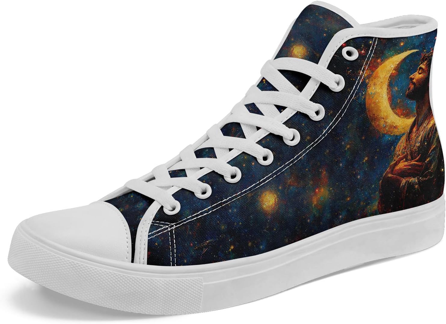 

Высокие кеды на платформе AWSOLE SunMoon с принтом для мужчин и женщин, стильная обувь с небесной тематикой, дышащие и легкие, белый/синий/оранжевый/бежевый/темно-синий