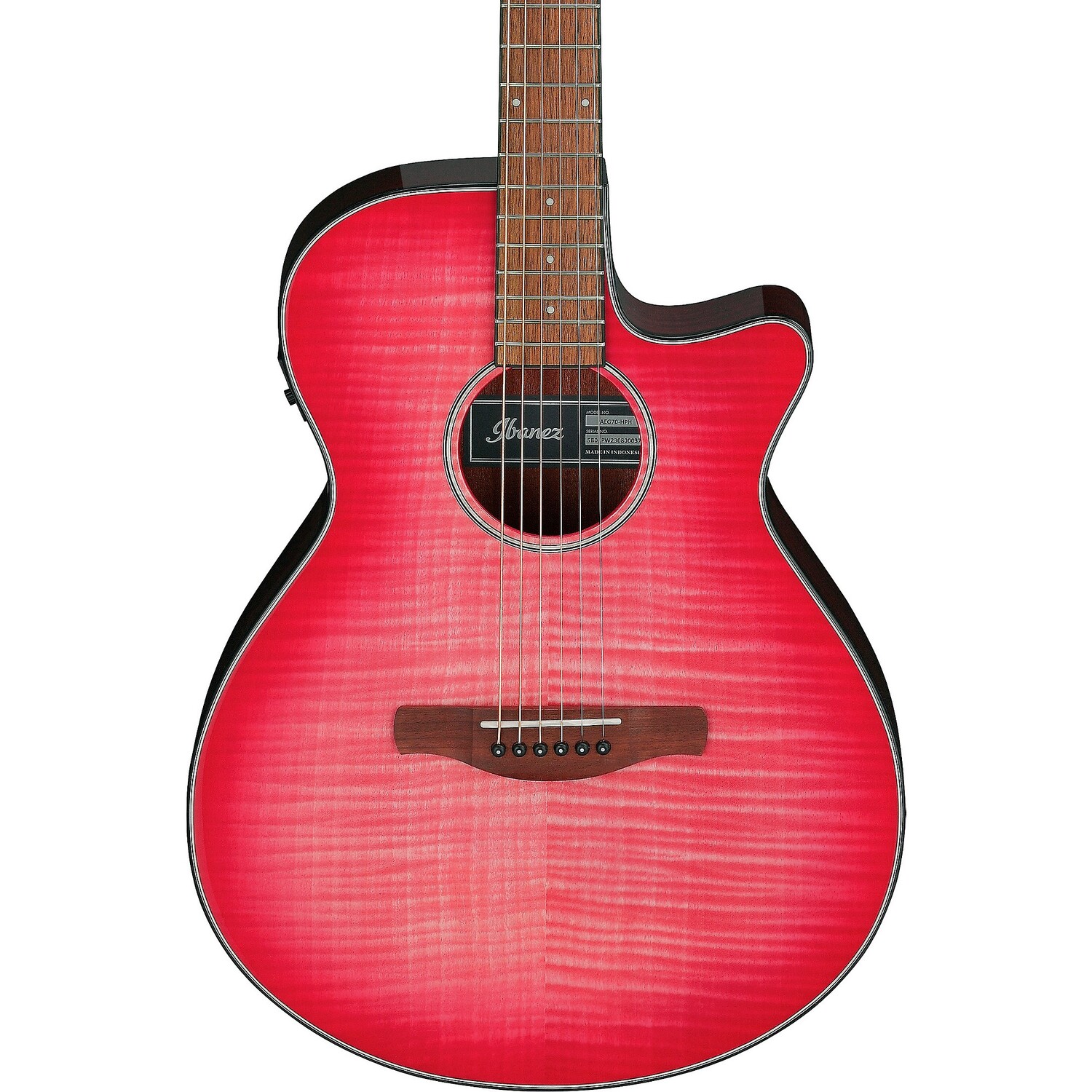 

Ibanez AEG70 Flamed Maple Top Grand Concert Акустическая электрогитара Panther Pink Burst, Красный, Ibanez AEG70 Flamed Maple Top Grand Concert Акустическая электрогитара Panther Pink Burst