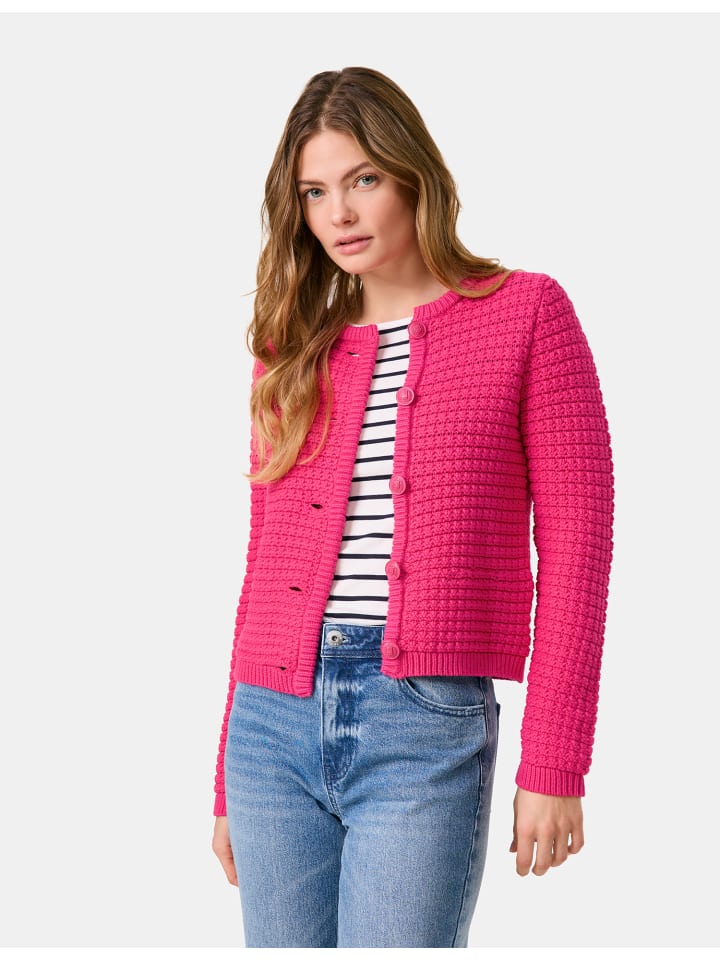 

Кардиган TAIFUN Jacke Strick, цвет Luminous Pink