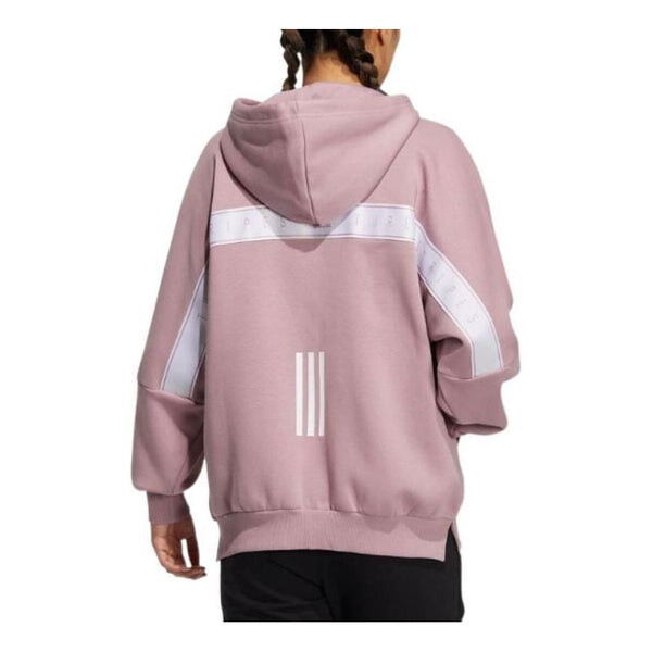 Толстовка с капюшоном из флиса Adidas, розовый — фото 3