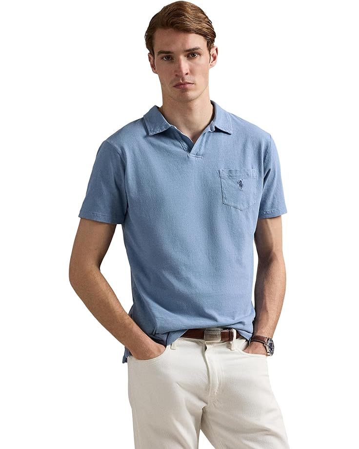 

Поло Polo Ralph Lauren Standard Fit Cotton-linen Polo Shirt, цвет Channel Blue