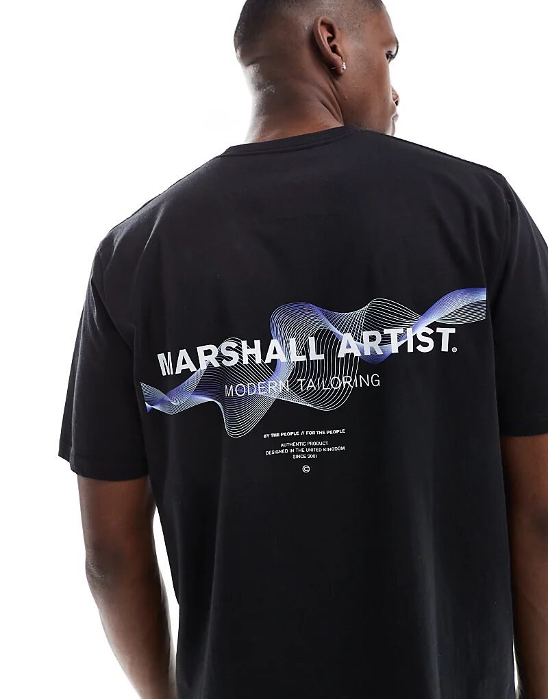 

Футболка с графическим рисунком в черном цвете Marshall Artist