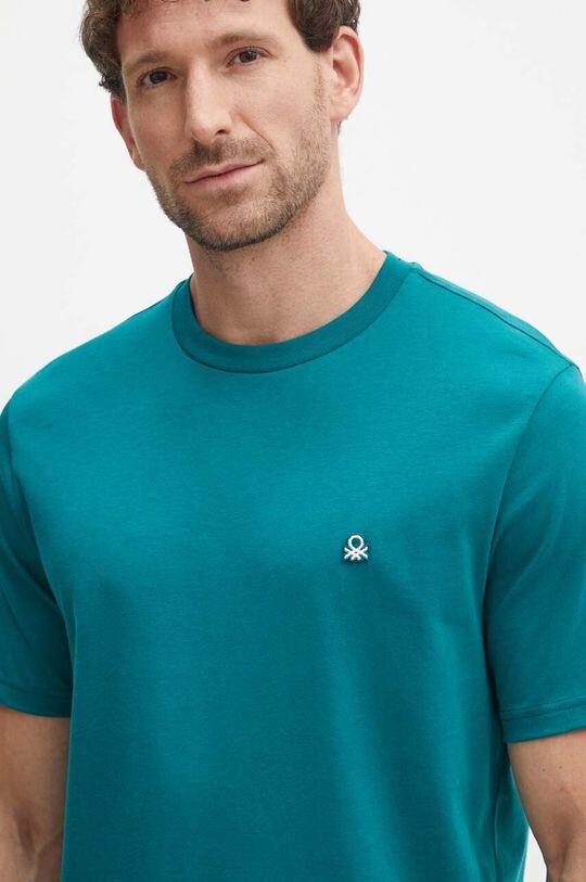 

Хлопковая футболка United Colors of Benetton, зеленый