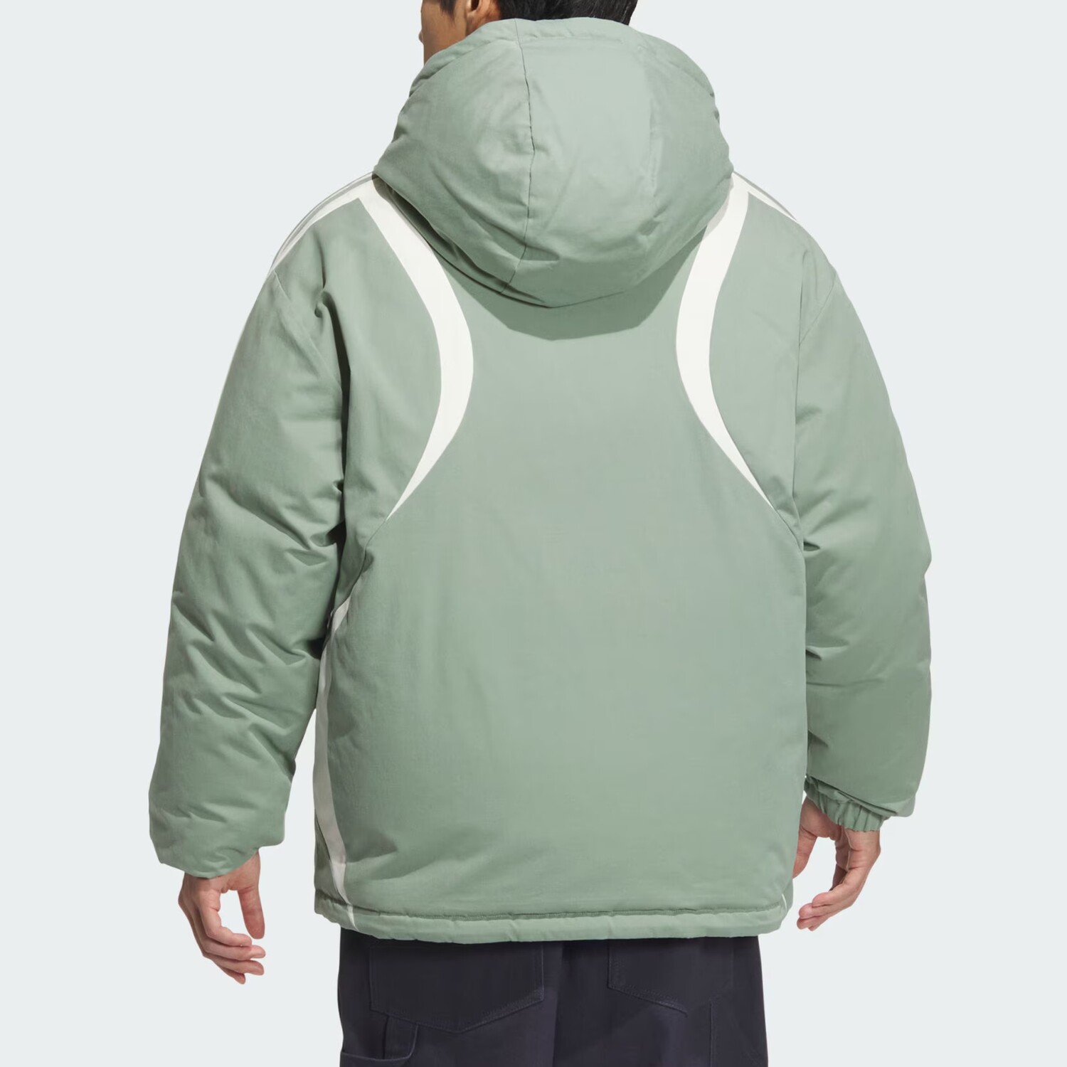 Стеганая куртка мужская пыльно-зеленый Adidas Originals — фото 4