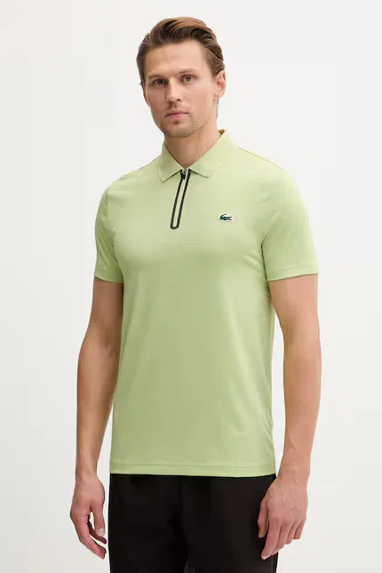 Поло Lacoste зеленое мужское