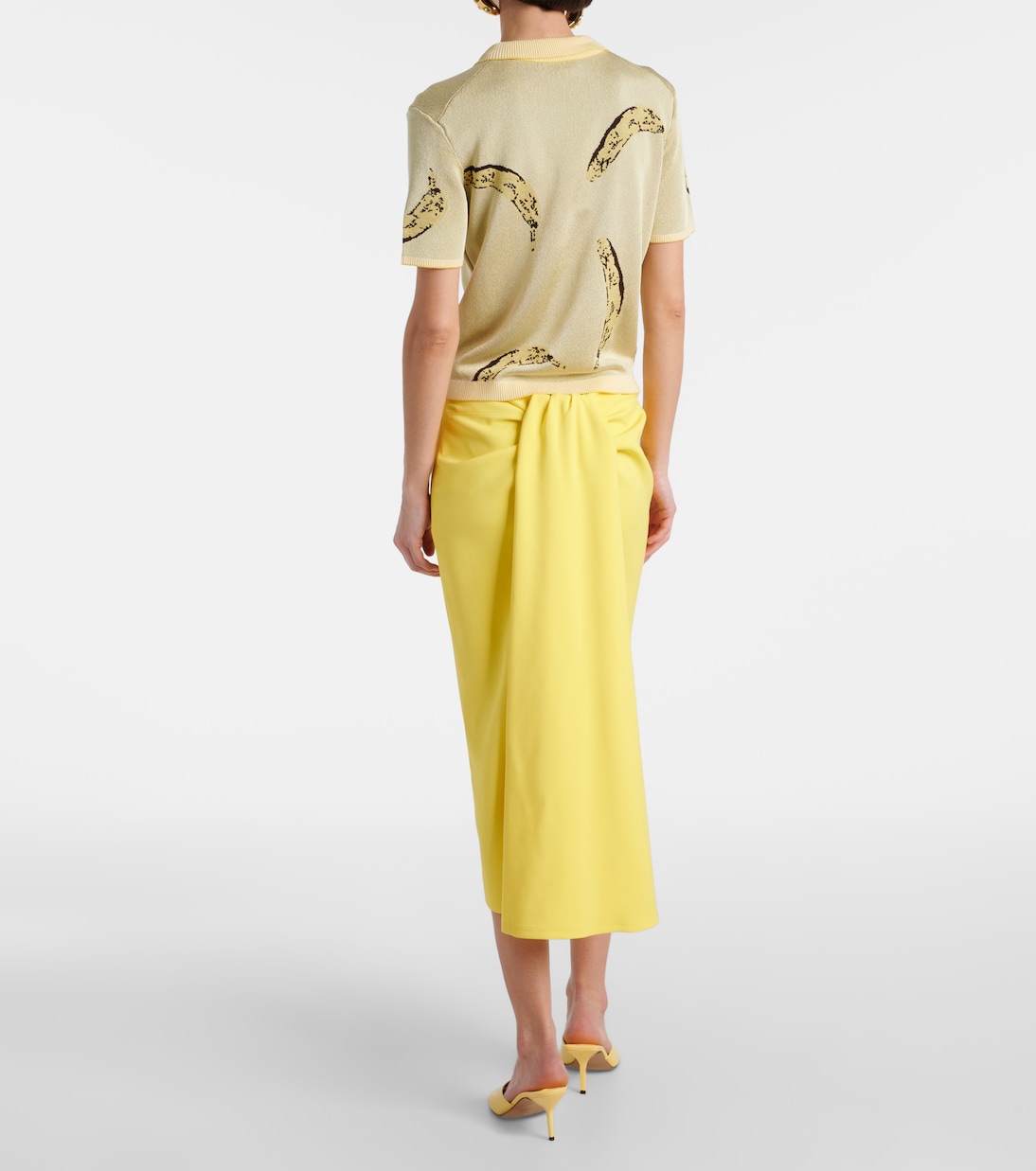 Рубашка-поло Marino из жаккарда Jacquemus, Banana Jacquard Yellow — фото 3