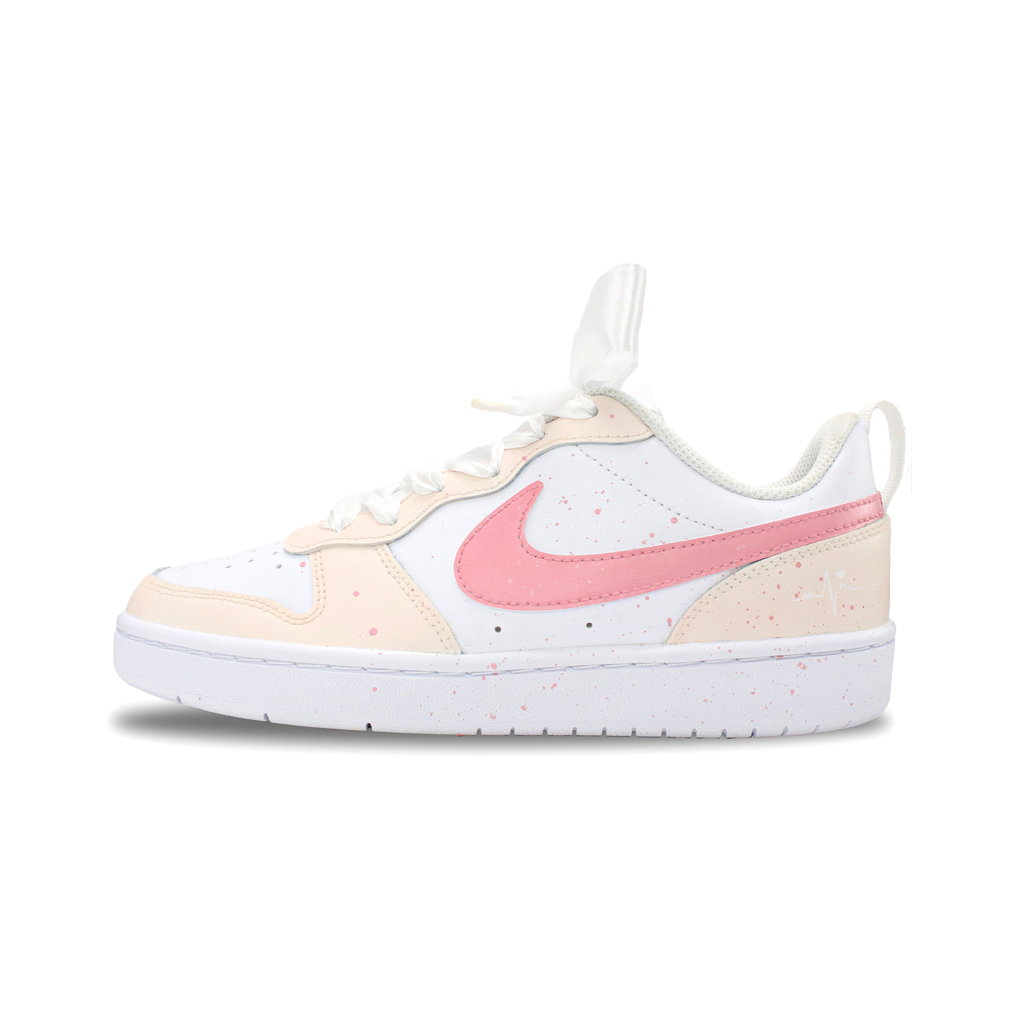 

Nike Детские кроссовки для скейтбординга Court Borough с нескользящей подошвой, износостойкие, розовые, белые, подростковые