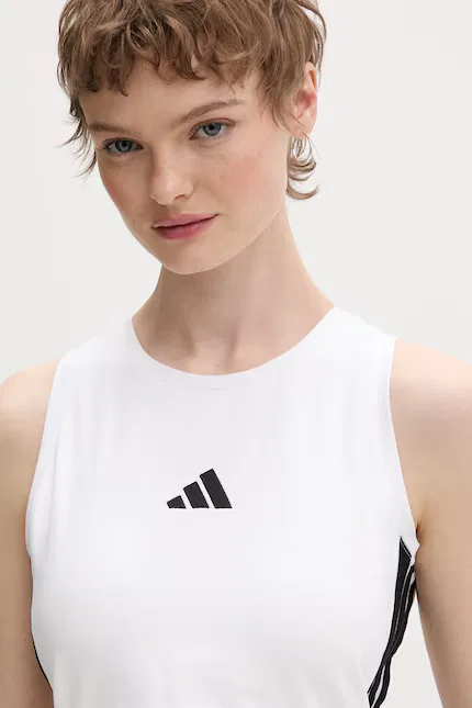 Топ без рукавов хлопковый Essentials Adidas, белый — фото 4