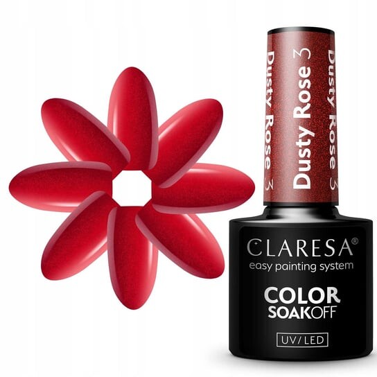 

Гибридный лак для ногтей, Dusty Rose 3 Claresa