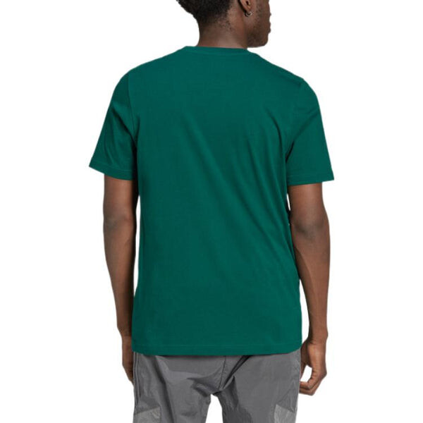 Футболка adidas originals Solid Color Logo Sports Short Sleeve Green, мультиколор — фото 3